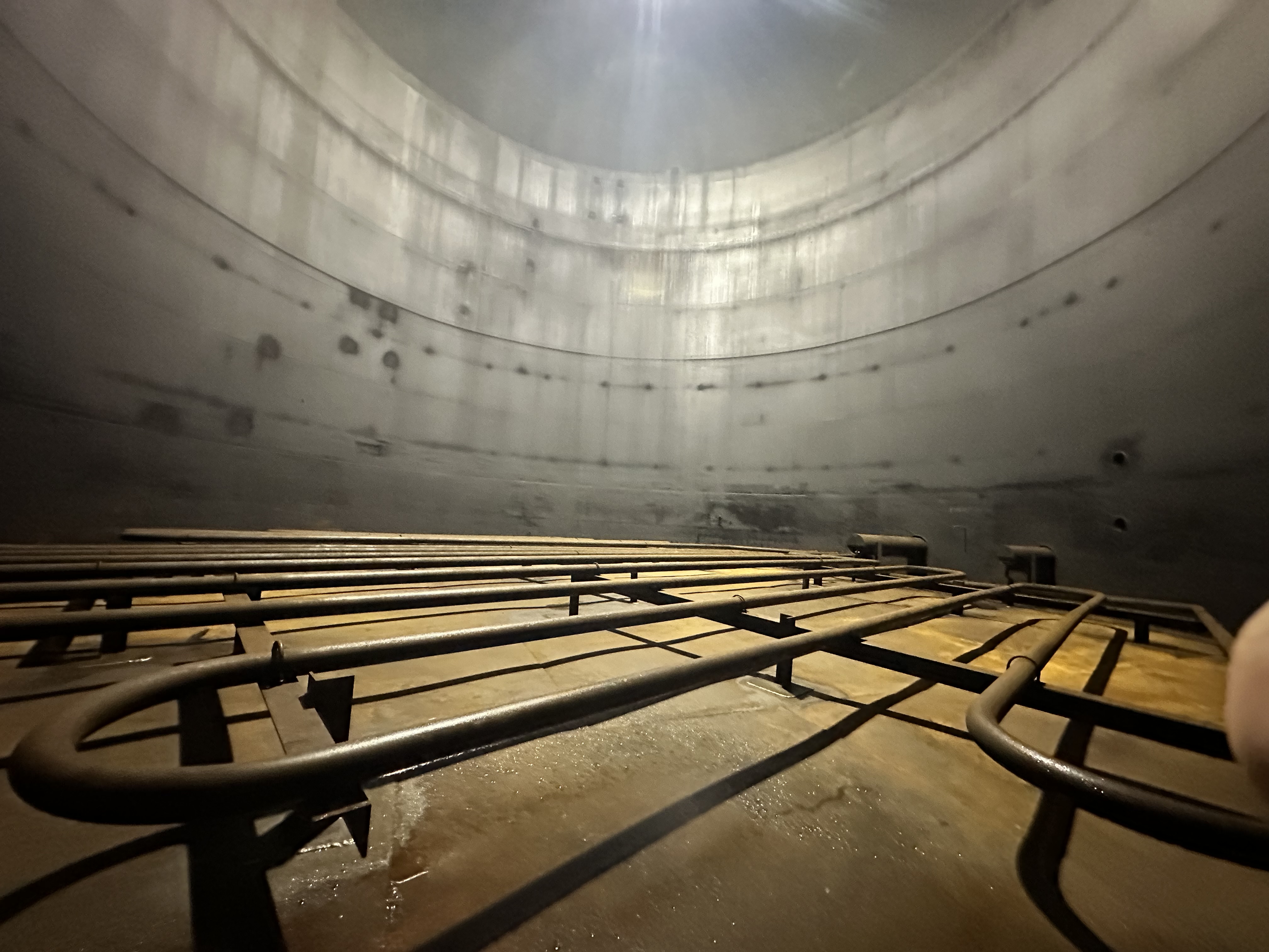 Inside a Heavy Fuel Oil storage tank