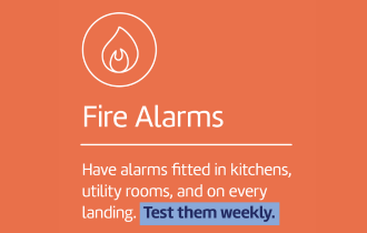 Fire alarms have alarms fitted in several rooms and test them weekly