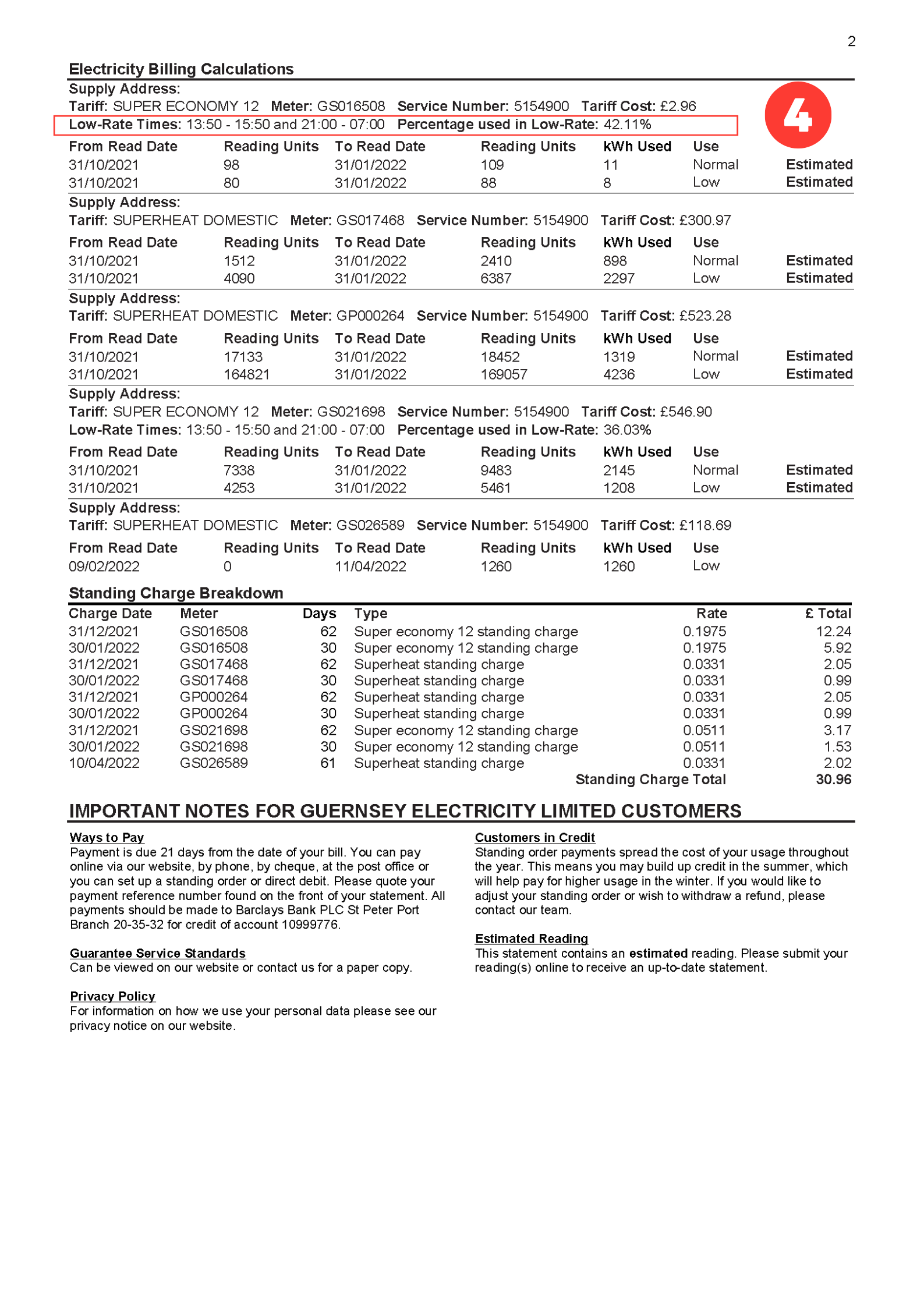 Customer statement improvements page 2