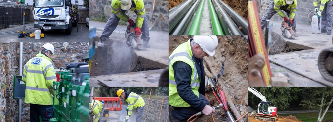 Power cut repair team